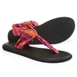 Sanuk Yoga Sling 2 Ella Prints Sandal 9 EUC